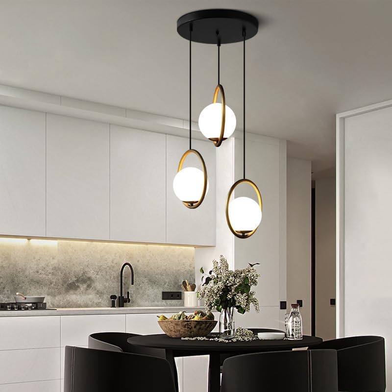 Image of Wall Lamp Chandelier Pendant Light, Home Decor for Bedroom, Living Room, Hallway, Cafe, Hotel, Restaurant (Ring Hanging LAMP Set with LED Bulb Pack of 1)