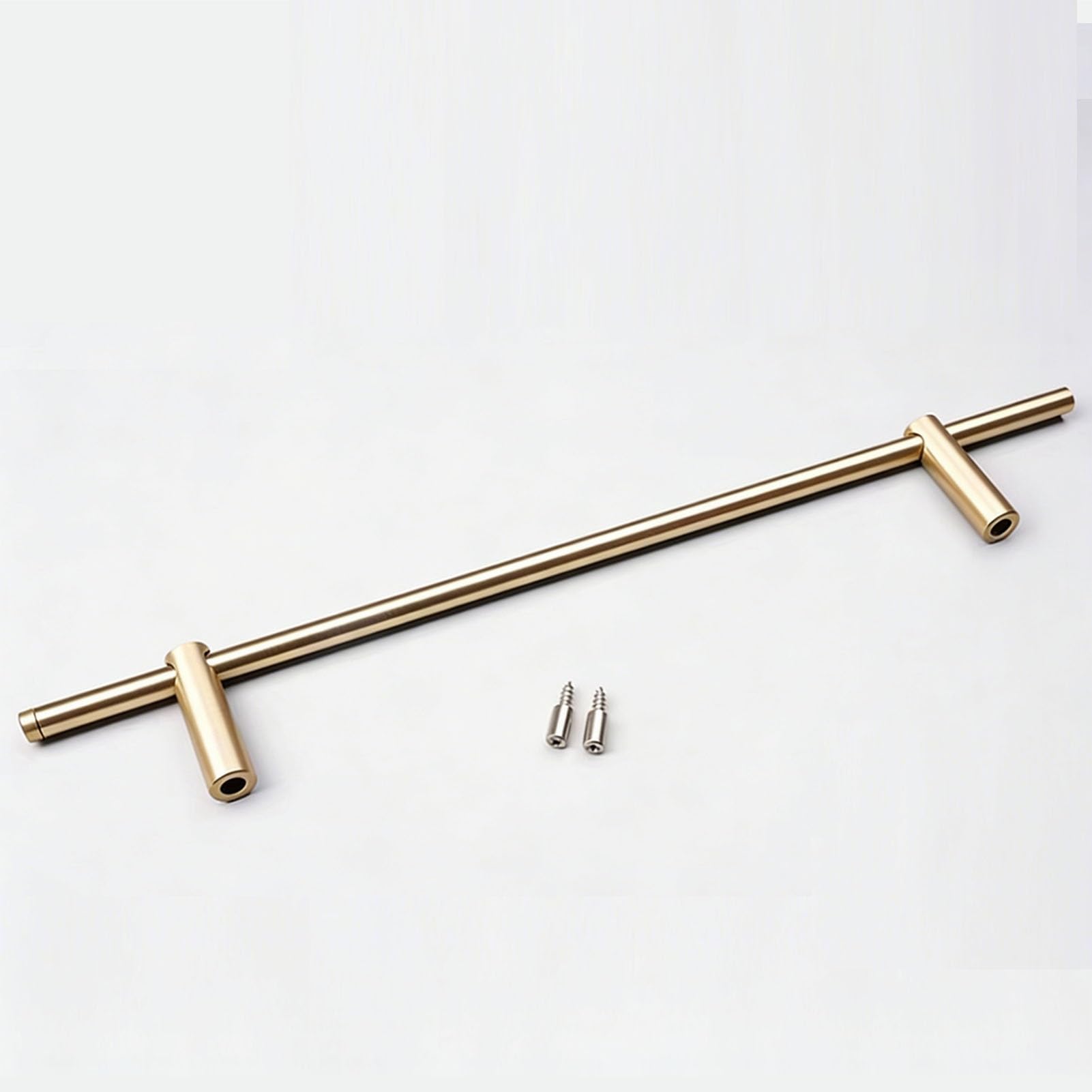 Barra Protezione Mensola Asta di Sicurezza Antiribaltamento per Scaffali in Alluminio, Ringhiera Protettiva Decorativa per Scaffali Espositivi (con Ferramenta)(Brushed Gold,11" (28 cm))