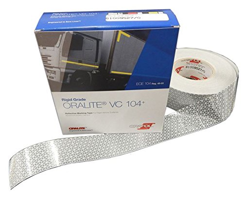 Reflexite 50 m x 50 mm White Contour marking VC104 + Marking Tape, Orafol Oralite