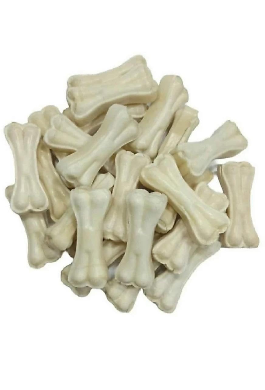 Foodies Budy Rawhide Dog Chew Bone 3 Inches Pack of 30, Chicken Flavour, Dog Treats, Delicious Bones for Small Dogs