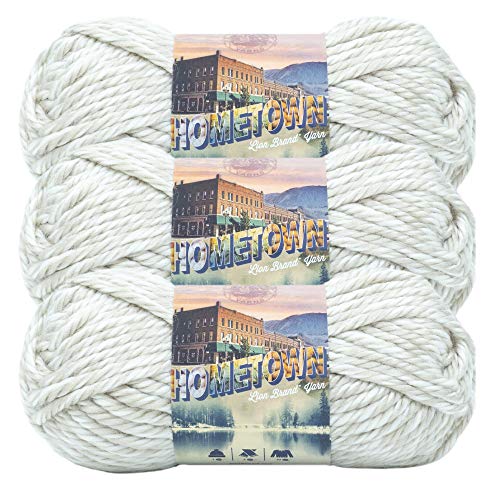 Image of Lion Brand Yarn Hometown Yarn, Super-Bulky Yarn for Knitting, Crocheting, and Crafting, 3 Pack, Catskills Corner | Super Bulky Acrylic Fiber for Warm Crochet Blankets, Knit Winter Hats, Chunky Cardigans, Soft Scarves, Weaving