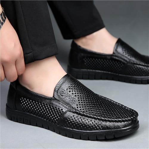 Loafers for Men Breathable Lightweight Loafer Shoes Leather Resistant Anti-Slip Lightweight Classic Slip-on4