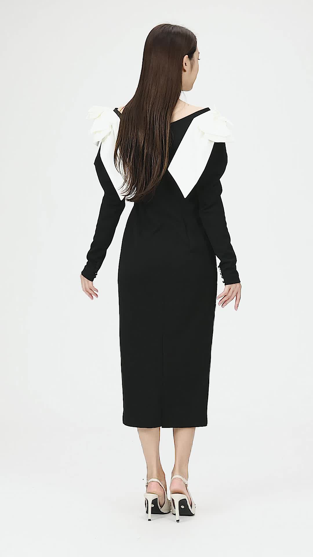 Amazon.co.jp: [フレイ アイディー] タフタリボンタイトドレス  