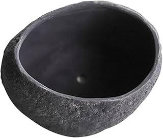 Cabilock Vaso de cerâmica mini para suculentas vaso de flores para jardim, cacto, bonsai, vaso de flores para decoração de casa, escritório, preto