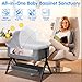 Bassinet Mosquito Net Cover - Half-Blackout Mosquito Net for Baby Crib & Bedside Sleeper, Breathable Crib net with 2-Way Zipper, Sun-Blocking Baby Mosquito Net Cover (Gray-Small)