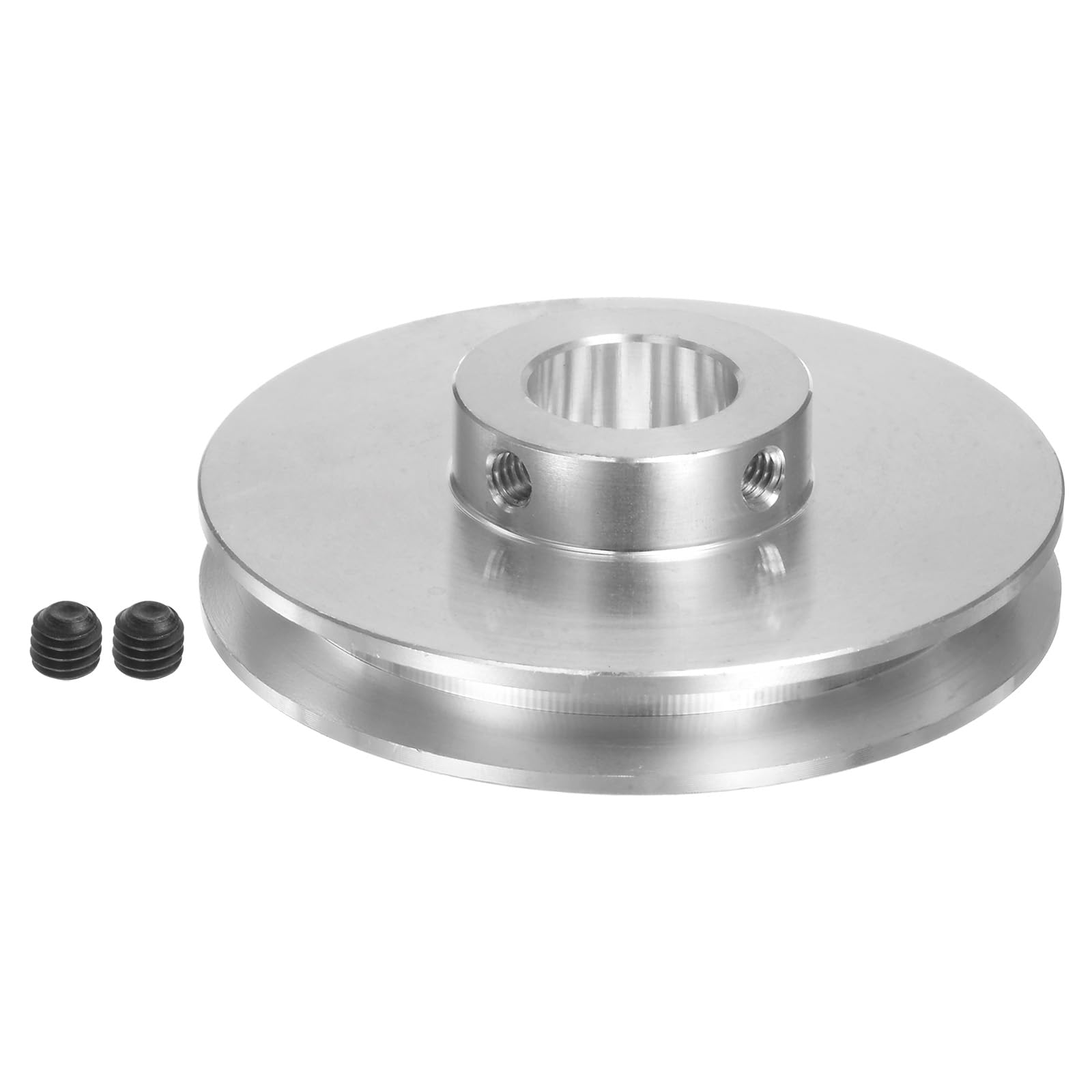 QUARKZMAN Puleggia a V con Foro da 14mm Diametro Esterno 58mm a Singola Scanalatura Lega Alluminio per Cinghia Tonda PU 3MM Albero Motore Macchina Trapano