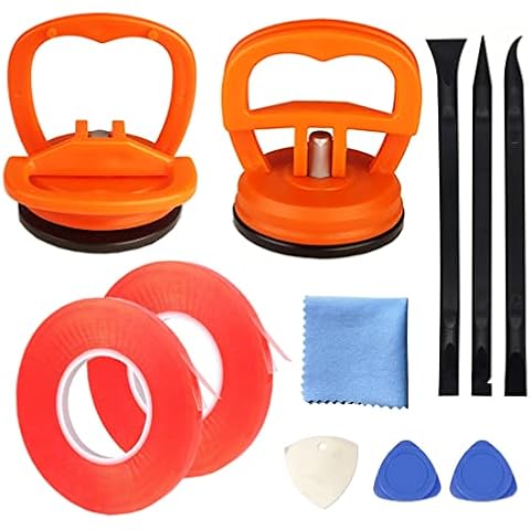Screen Repair Tool Set of 11, Heavy-Duty Suction Cup, pry Tool, Mobile Phone Repair Tape, Suitable for iPhone, iPad, iMac, MacBook, Tablet, Laptop, Samsung and Other LCD Screen Opening Tools Cover