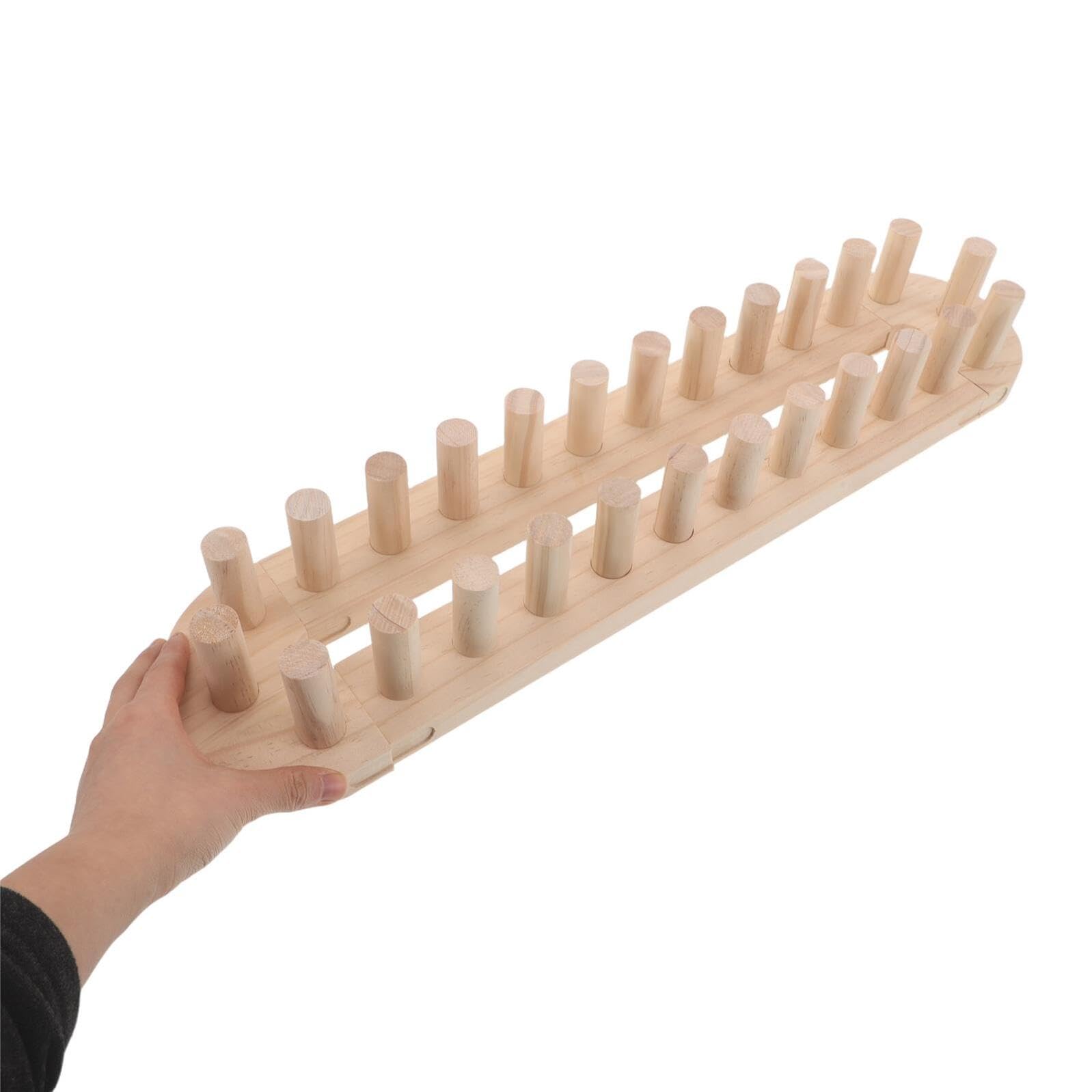 Alipis Métier à Tisser en Bois Modulable pour Débutants et Experts, Outil Polyvalent pour Tricoter Écharpes et Couvertures Épaisses, DIY et Décoration Canapé
