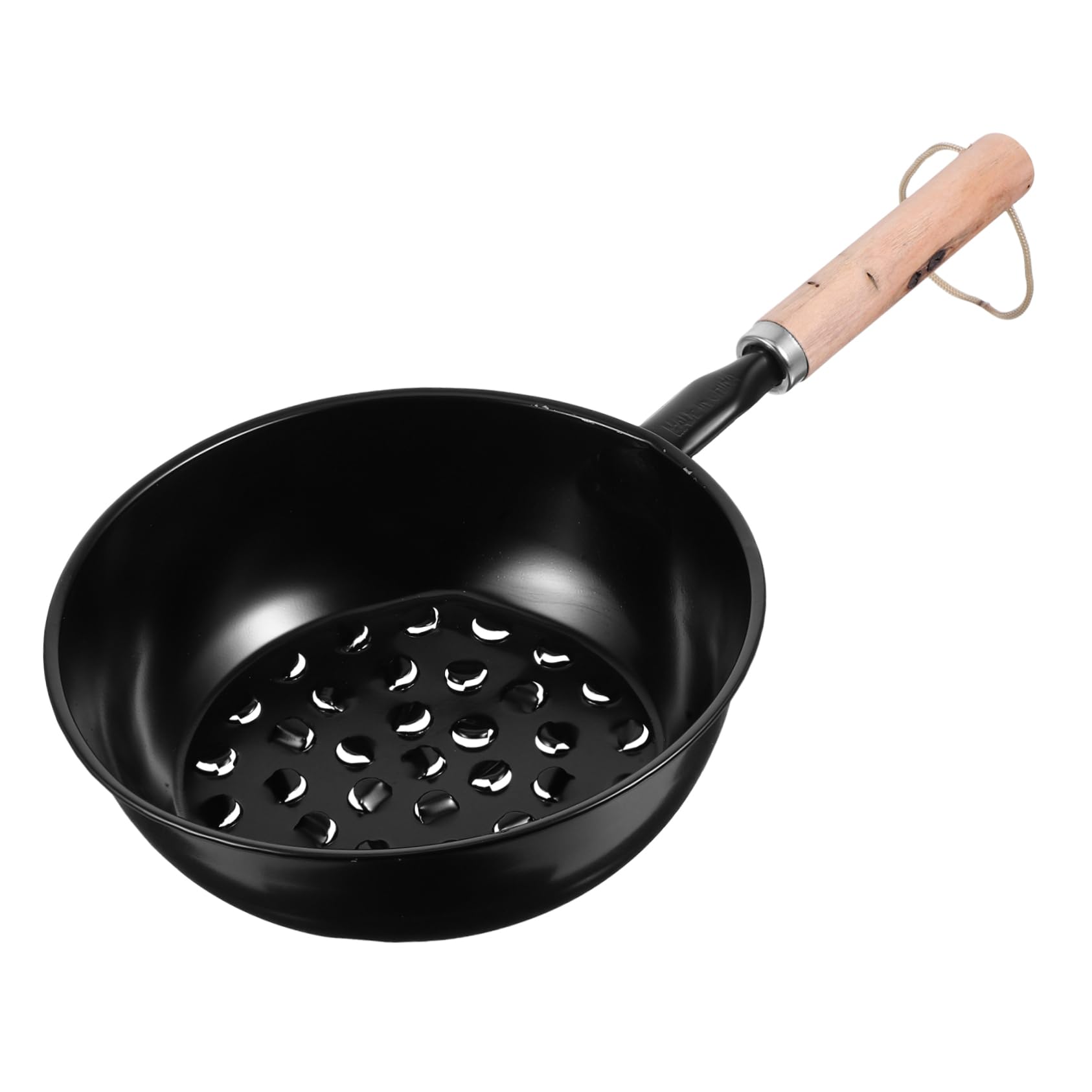 MOBUTOFU Burning Pot Camping Burner Pot Starter Tray Chestnut Roasting Pan BBQ Chimney Starter Pan Chimney Barbecue Fires for Camping Essentials Cooking