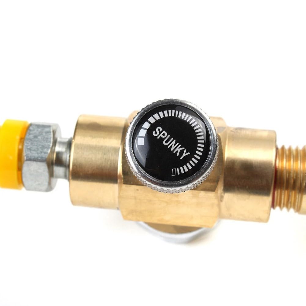 Kit tubo adattatore cilindro CGA320 con tubo microbore ad alta pressione DN3 da 2 m 6 mm compatibile con SodaStream per ricarica esterna del serbatoio di CO2, rame alluminio, come mostrato