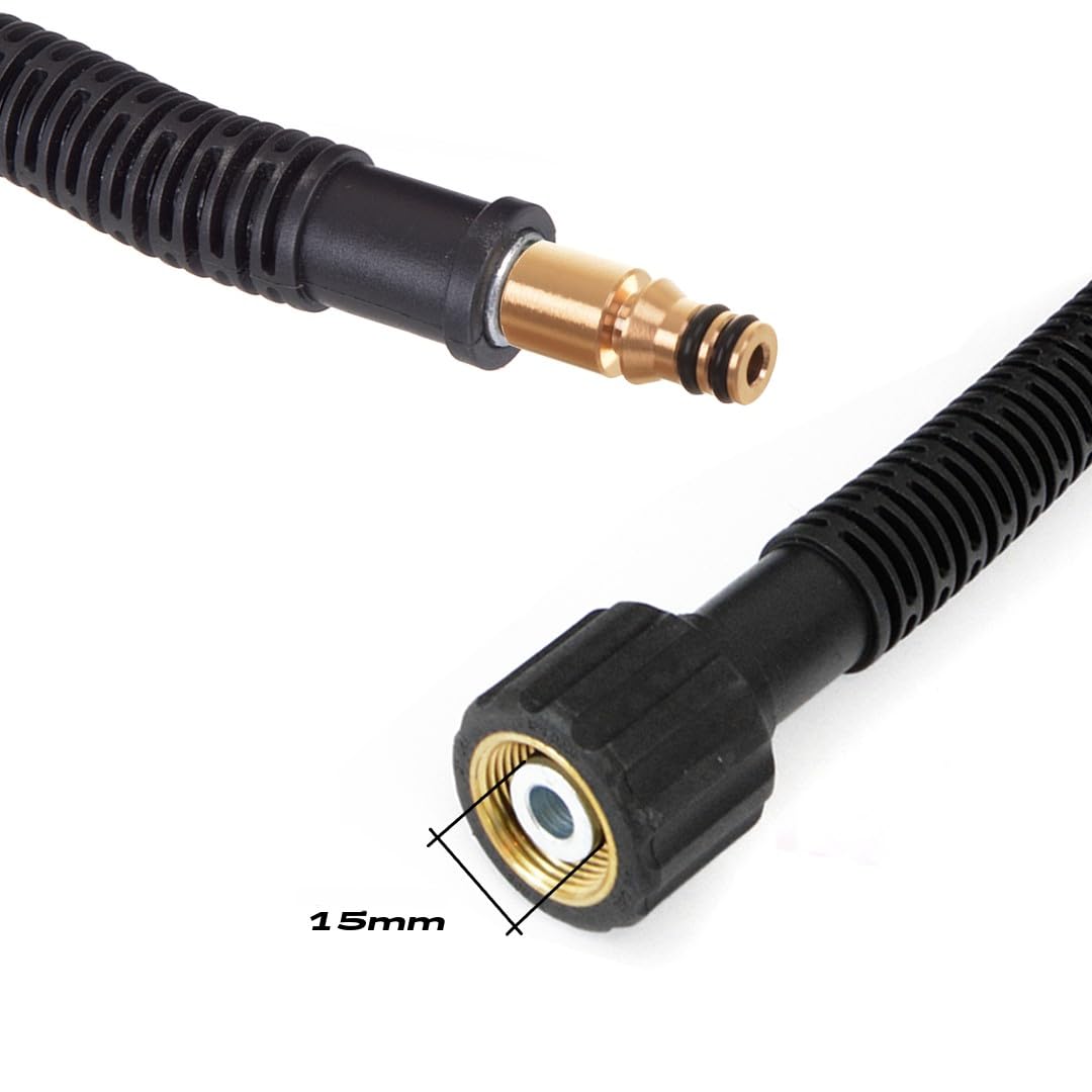 Tubo flessibile ad alta pressione TECHKAR 200 bar lungo 10 m compatibile con idropulitrice PARKSIDE PHD 100, 110, 135