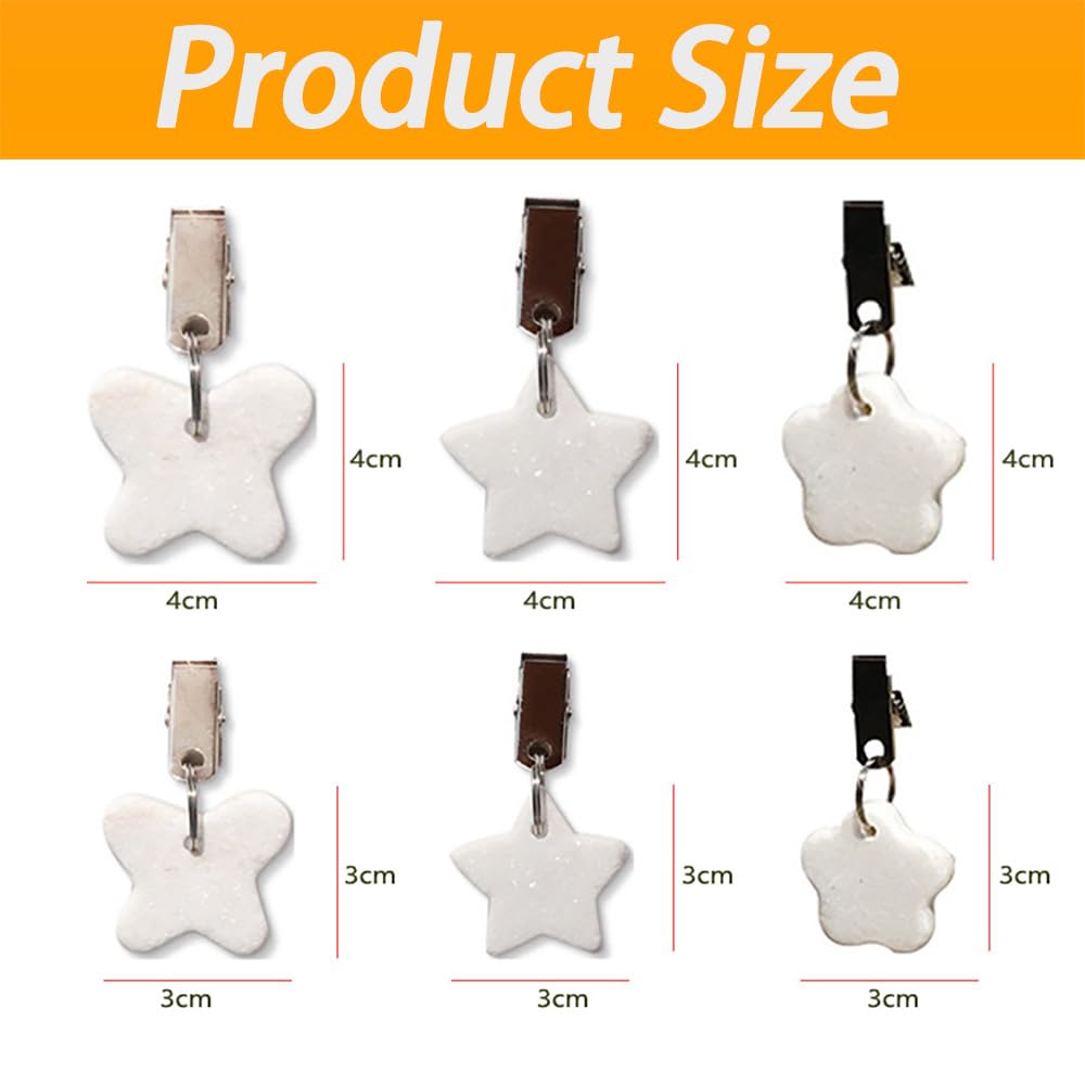 Set di 24 fermatovaglia, in pietra naturale, per esterni, per famiglia, feste, campeggio, matrimonio, giardino, picnic (Mixed5#)