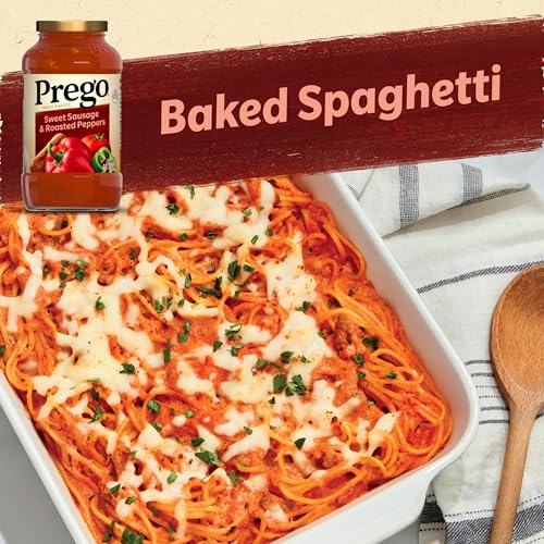 Image of Prego Sweet Sausage and Roasted Peppers Pasta Sauce, 23.5 OZ Jar (Case of 6) (Pack of 2)