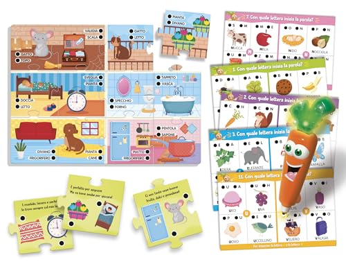 Lisciani - Carotina Der sehr nützliche sprechende Stift Interaktives Alphabet