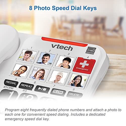 VTech SN1127 Amplified Corded Senior Phone with Answering Machine, 8 Photo Speed Dial, 90dB Loud Ringer, Big Buttons - image 2