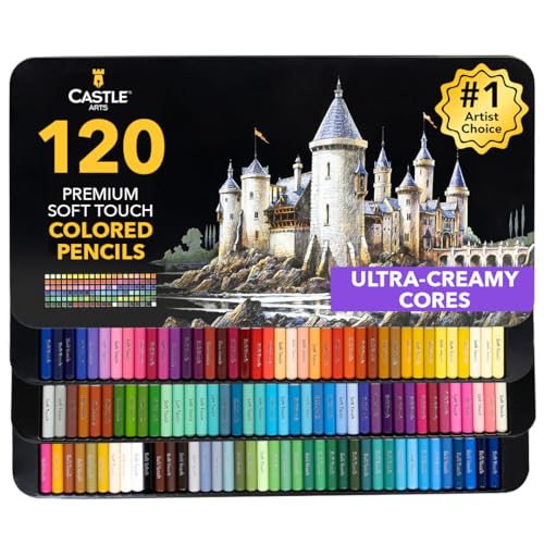 Castle Art Supplies Colored Pencils Set | 120 Premium Soft...
