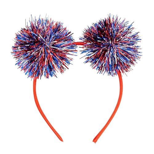 Fun Express Kids Patriotic Tinsel Ball Head Boppers - 12 Pc