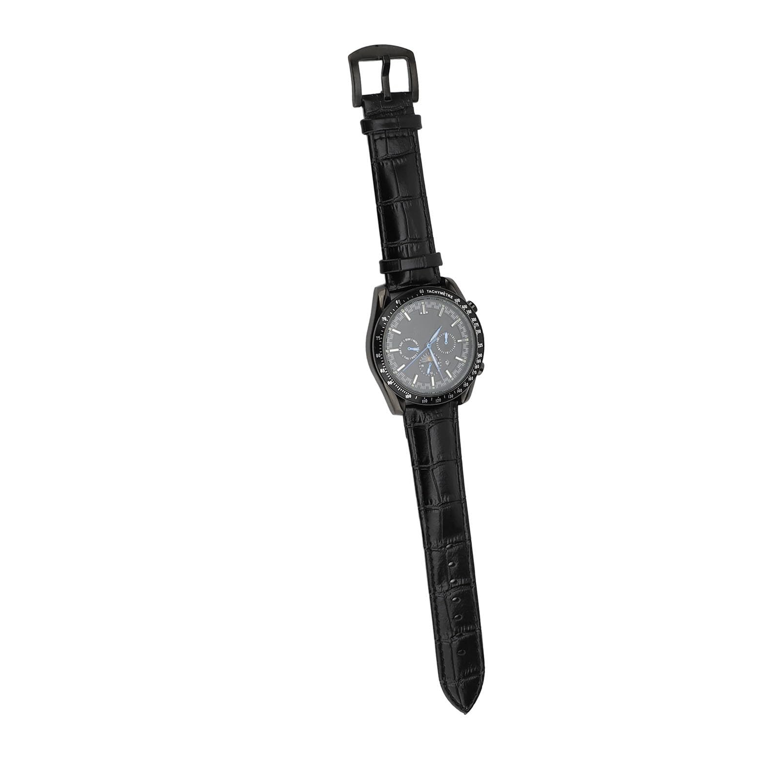 TOPINCN Reloj Mecánico Automático para Hombre, Cronógrafo de Lujo, Fase Lunar, Cuerda Automática para Negocios, Correa de Cuero PU de Acero Inoxidable, 45mm
