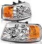 AUTOSAVER88 Headlights Assembly Compatible with 03 04 05 06 2003 2004 2005 2006 Ford Expedition Chrome Housing