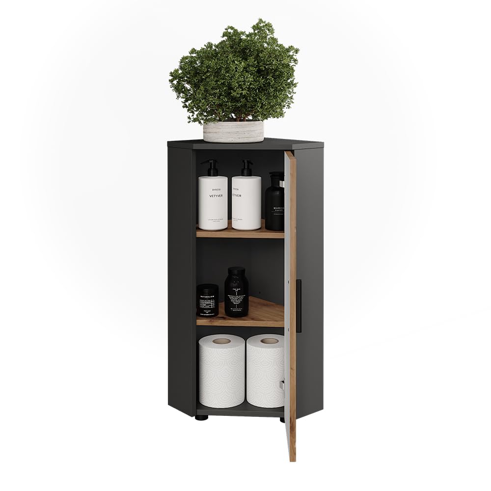 Vicco Armoire Haute, Anthraciteartisan, 33x192cm Avec 2