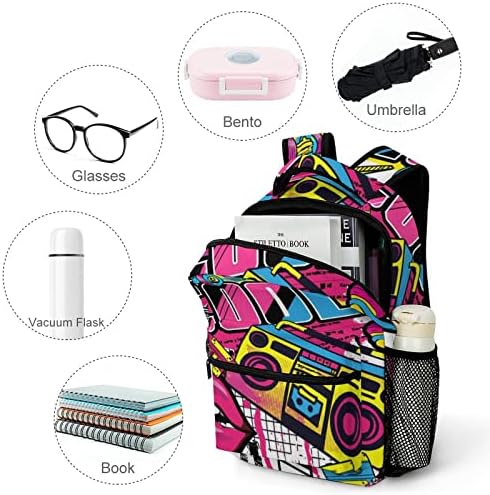 90s Enjoyable Informal Backpack for Girls Males, Trend Work Bag Cool Journey Daypack Tenting Purchasing Backpack 4