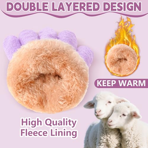 Image of 3 Pack Winter Beanie Hat Scarves Gloves for Boys Girls 2-6-10-14 Years Boys Girls Thermal Warm Thick Knit Fleece Lined Set
