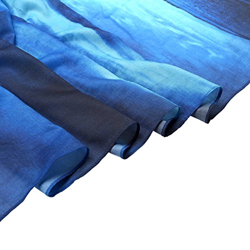 CHIC DIARY Women Swimwear Chiffon Pareo Beach Cover Up Bikini Sarong Swimsuit Wrap Skirts Deep Sea Blue - Image 4