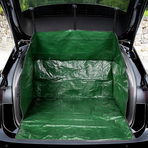 Car Trunk Mat - Heavy Duty Waterproof Cargo Liner for SUVs, Vans, Trucks - Versatile Use Foldable Reusable Trunk Protector with Non-Slip Design