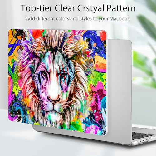 Image of Tuiklol for MacBook Air 13 inch Case M5 2026 M4 2025 M3 2024 M2 2022 Release Model A3449 A3240 A3113 A2681,Plastic Hard Shell Cover for MacBook Air 13.6 with Touch ID, Lion
