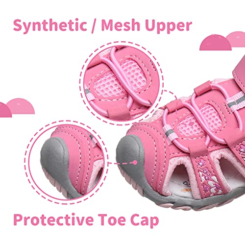 Apakowa Kids Toddler Girls Soft Sole Close Toe Sport Beach Water Sandals by Apakowa - Used condition - Image 2