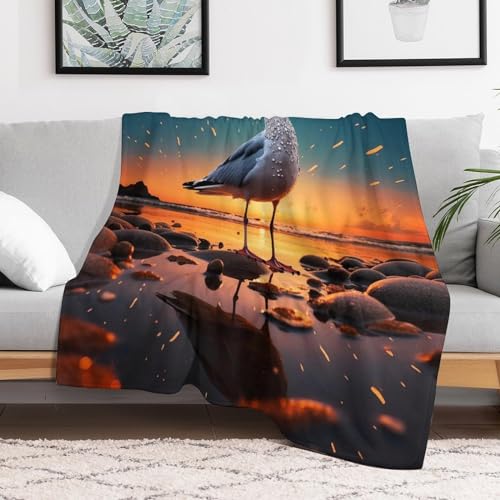 Plaid couverture chaude oiseau en molleton pour vos soirées canapé - 3