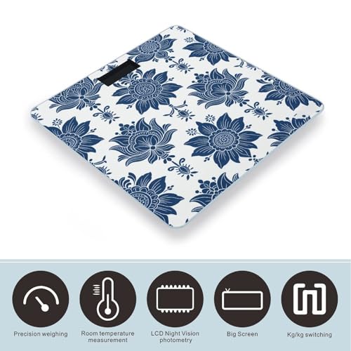 Báscula digital de baño LZQPOEAS con pantalla LCD miniatura 3