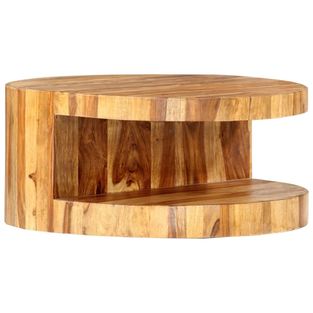 vidaXL - vidaXL Couchtisch Rund 65×30 cm Massivholz Palisander