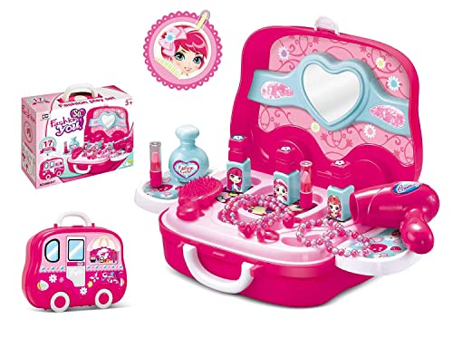Image of Magicwand ABS Plastic Pretend Play Carry Along Beauty Make-Up Vanity Box Case【Made in India】【Multi-Colored】【2 Yrs & Up】【Pack of 1】