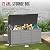 Oakcloud 75 Gallon Resin Deck Box - Waterproof Outdoor Indoor Storage Container for Patio, Garden, Pool Tools, Grey