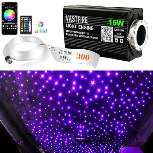 Star Lights for Car Headliner - 16 Color DIY Fiber Optic Ceiling Lighting Kit with Remote VASTFIRE