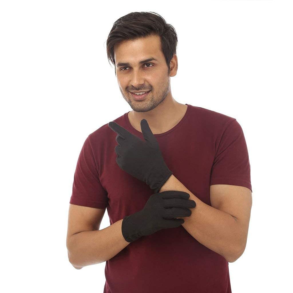 DIGITAL SHOPEE Guantes unisex reutilizables y lavables de algodón, paquete de 3