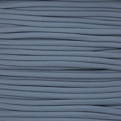 Paracord Planet Gray 550 Paracord Collection – 7 Strand Type III Paracord for Camping, Crafting, Utility and More – Gunmetal Gray (100 Feet)