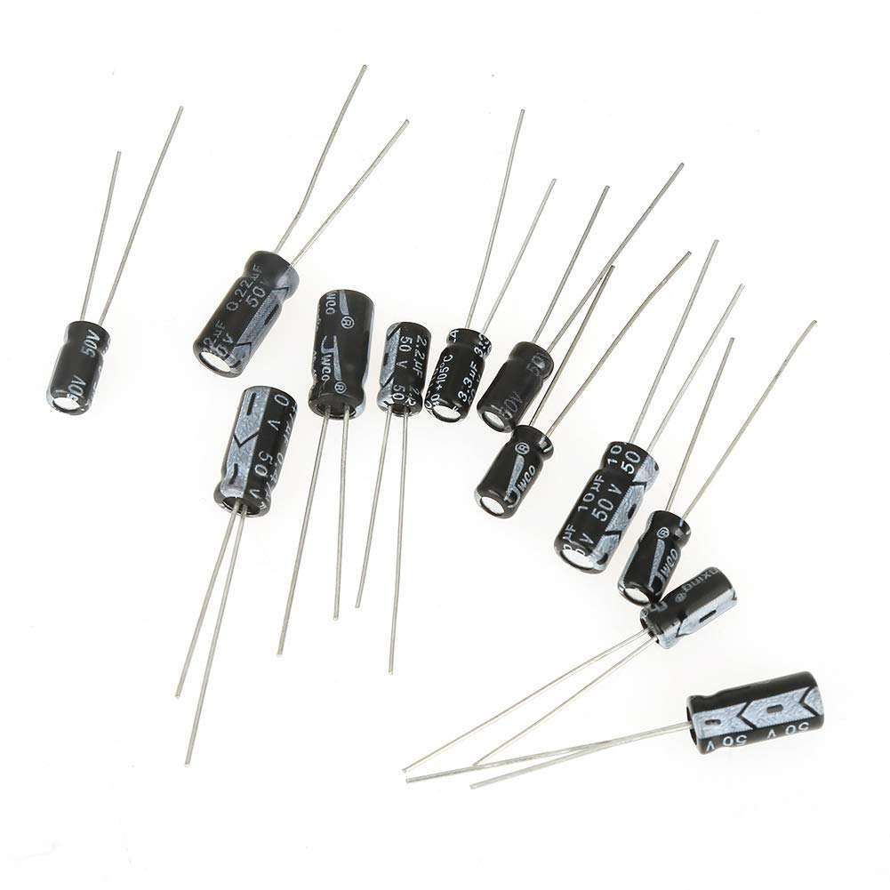 Hilitand Kit di condensatori elettrolitici Fai-da-Te Alto 990pcs Kit 36 ​​valori 10 V ~ 50 V 0,1 uF a 1000 uF