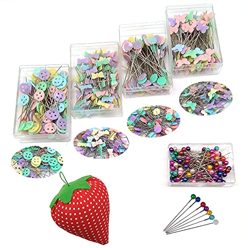 Pasadores de cabeza de flor LNKA alfileres botones planos para patchwork DIY 2