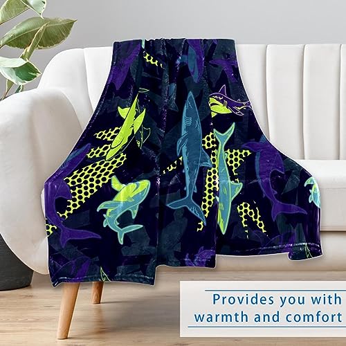 Couverture chaude requins plaid doux et confortable canapé