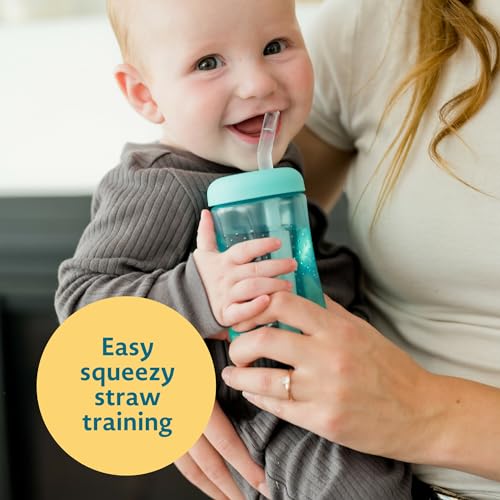 The First Years Y6983AZ1 Squeeze & Sip Toddler Straw Cups - Squeezable Transition Sippy Cup thumb #1