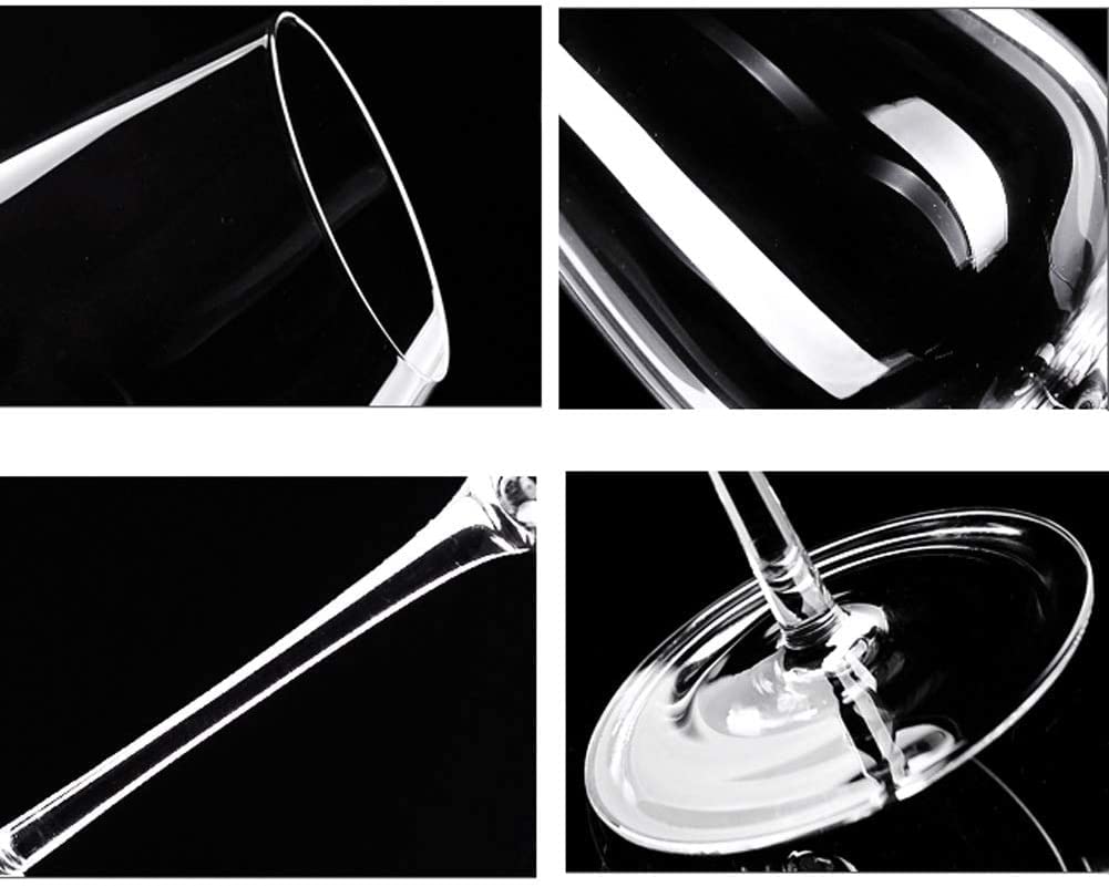 Exquisito Juego de 2 Copas de Vino Rojas con decantadores Cristal Artesanal Ideal para catas Profesionales Capacidad: 580 ml/19 6 oz Cristalería Elegante