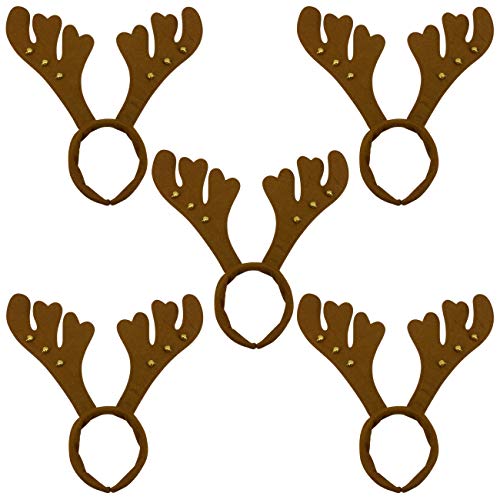Ciffre 5 Stück im Set Haarreif Geweih Weihnachtsmütze Nikolausmütze...