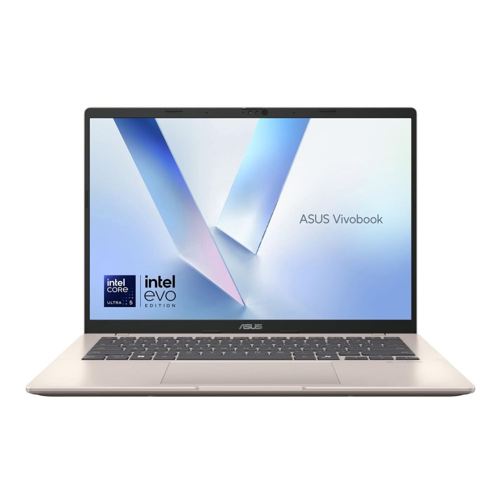 ASUS Vivobook 14 X1407CA-​LY086W Intel Core Ultra 5 225H Computer portatile 35,​6 cm [14] WUXGA 16 GB DDR5-​SDRAM 512 GB SSD Wi-​Fi 6 [802.11ax] Windows 11 Home Oro (ASUS) - Versione UK