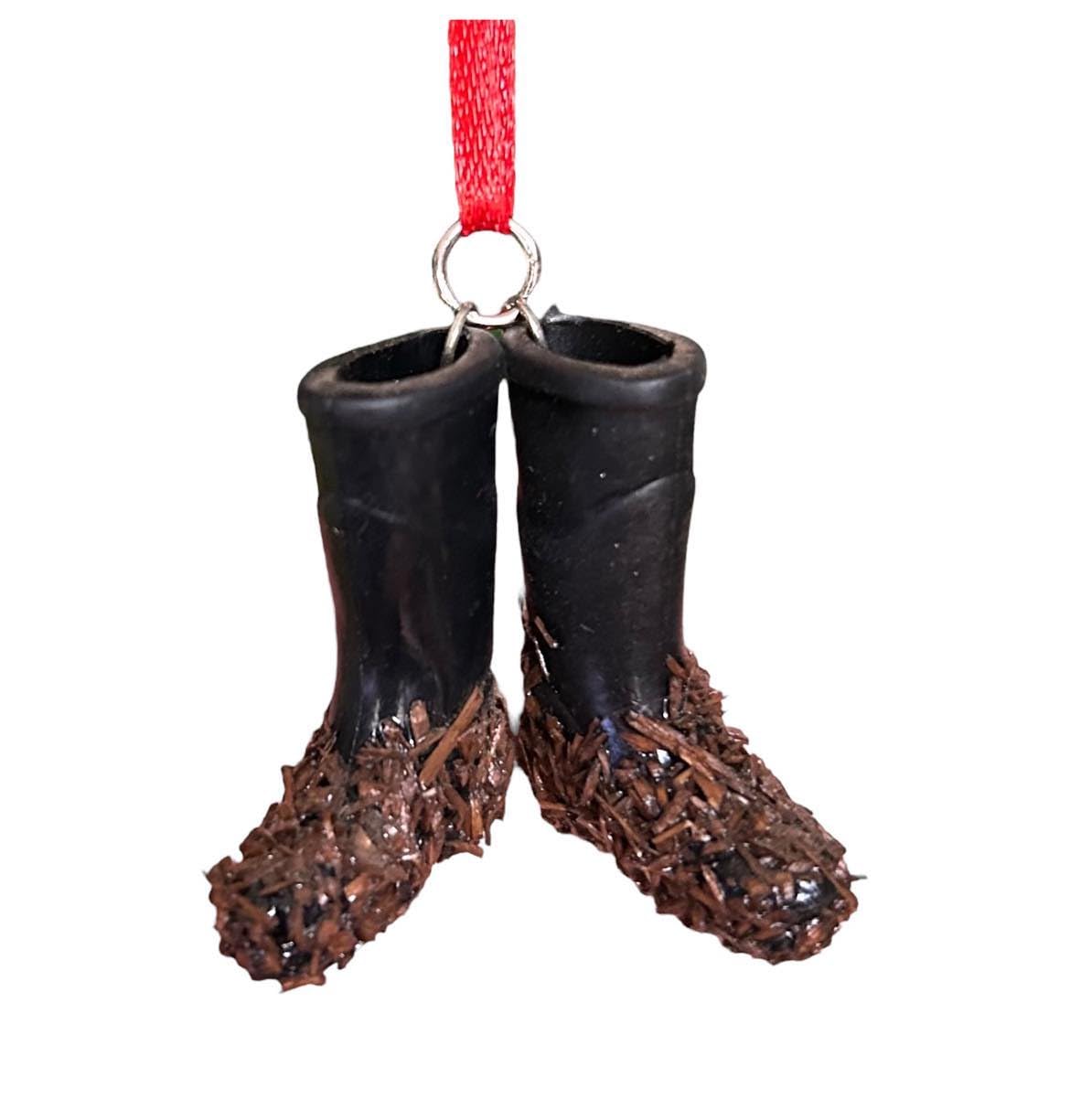 Festival Wellies Hanging Bauble Ornament - Christmas Tree, Car Mirror, Window Decoration Mixed Up Dolly
