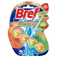 Bref Scent Switch Juicy Peach/Sweet Apple, Rim Block Toilet Cleaner, 50g