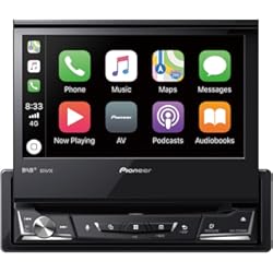 Pantalla Coche Apple Carplay Pioneer AVH-Z7200DAB - Reproductor multimedia 1-DIN, pantalla táctil desplegable de 7"y 24 bits, conectividad por cable USB, Apple CarPlay, Android Auto, DAB/DAB+, Waze, Bluetooth, GEQ de 13 bandas