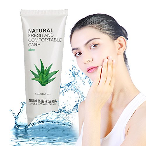 Preisvergleich Produktbild Natürliche Aloe Vera feuchtigkeitsspendende Gesichtsreiniger Akne Pickel Mitesser Behandlung Tiefenreinigung