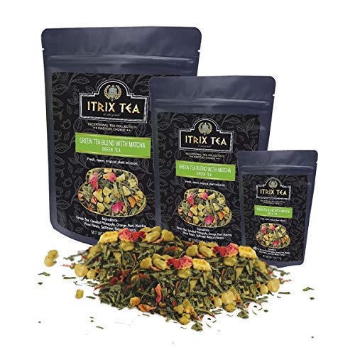 Itrix Matcha Green Tea Blend - Ceylon Loose Leaf Tea - Vegan Naturally Harvested Radiation Free Increases Energy — view 3